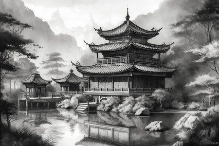 中国茶馆建筑图片