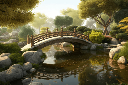 一座美丽的石桥图片