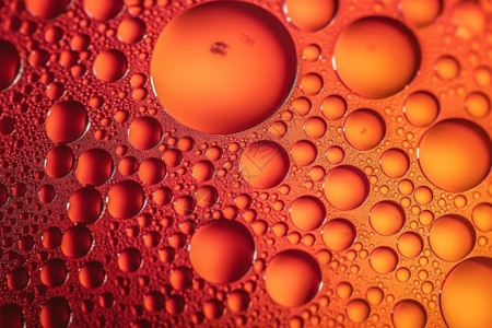 明亮的橙色气泡图片