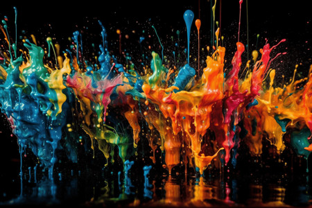 抽象彩色液体艺术图片