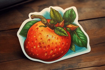 酸酸甜甜水果贴纸插画