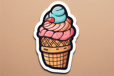 冰淇淋贴纸图片