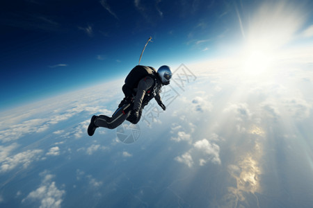 跳伞运动员在天空自由落体图片