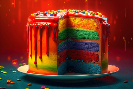 彩虹蛋糕素材彩虹蛋糕背景