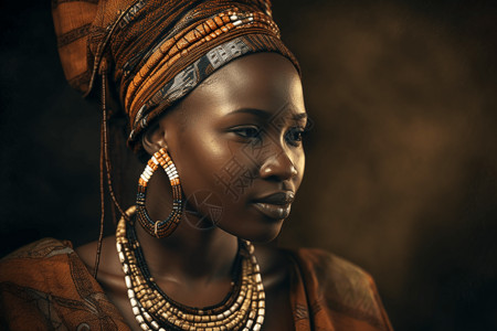 非洲部落服装珠宝的照片高清图片