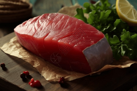 日式料理生鱼片金枪鱼牛排设计图片