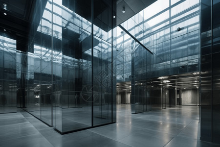电梯使用工业建筑的反光使用3D概念图设计图片