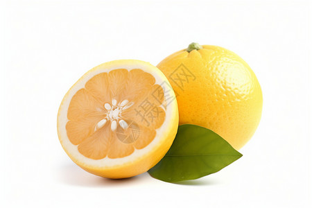 新鲜黄色葡萄柚背景图片