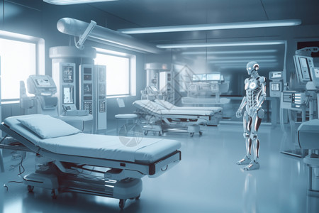 医院病房的机器人护士图片