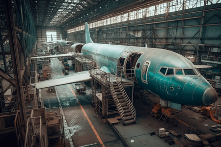 航空制造工厂图高清图片