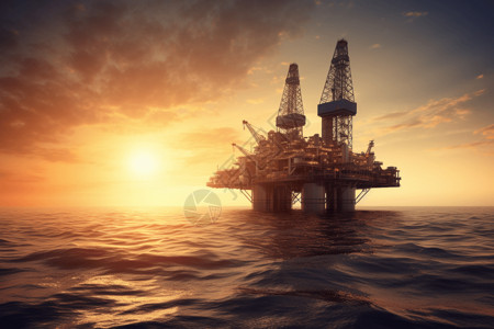 石油海上钻井平台图片