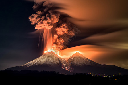 埃特纳火山爆发熔毁高清图片