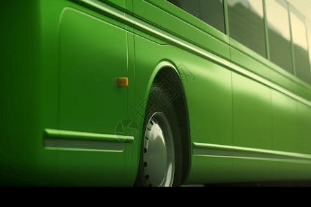 绿色公共汽车的特写背景图片