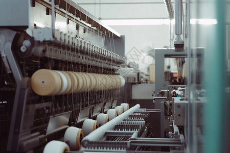 纺织厂与纺丝线图片