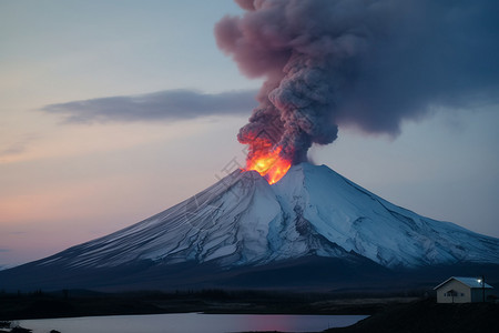 火山喷发图片