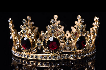 红宝石王冠女王王室的高清图片