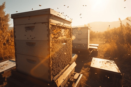 蜜蜂的养殖技术高清图片