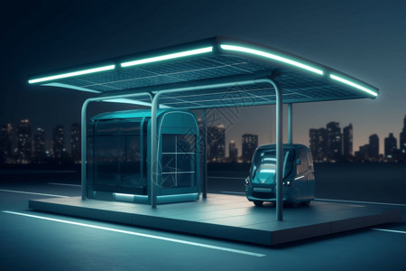 电动汽车用太阳能充电站图片