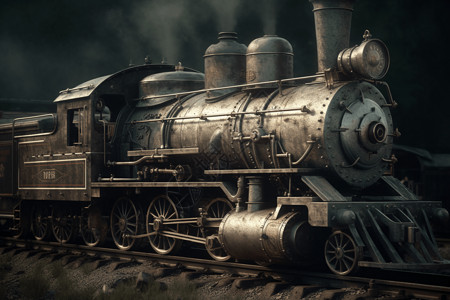 老式蒸汽机火车图片