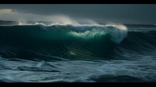 汹涌的海浪图片