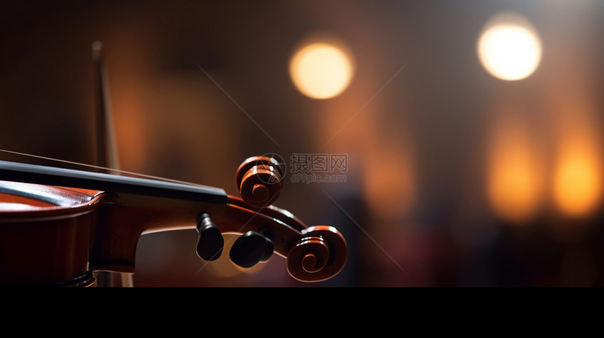 在音乐厅演奏小提琴图片