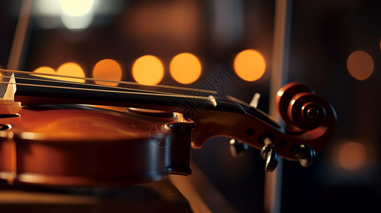 演奏小提琴的特写镜头高清图片