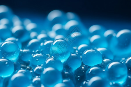 蓝色球状木薯泡沫图片