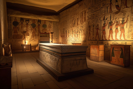 古埃及历史文物展览背景图片