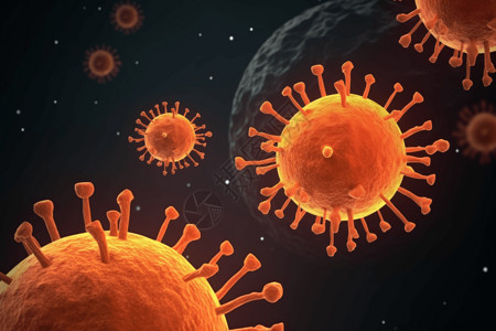 橙色冠状病毒疾病概念图背景图片