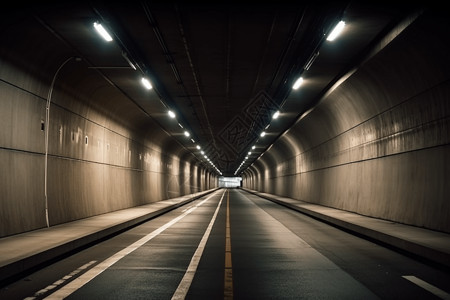 现代公路隧道3D概念图背景图片