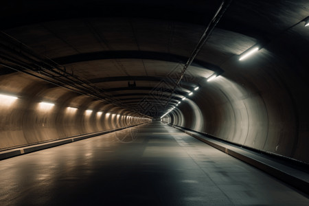 现代公路隧道建造3D效果图图片