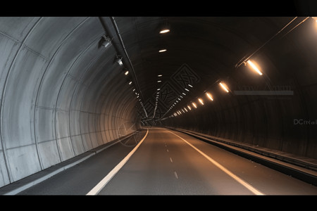 现代公路隧道建造效果图图片