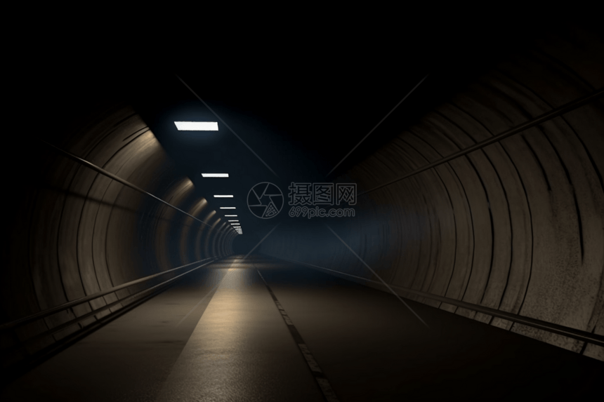 地下隧道建筑3D概念图图片