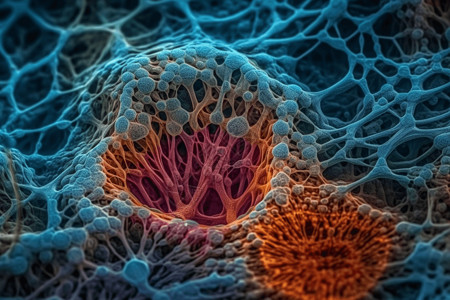 人体细胞结构的概念图背景图片