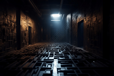 地下空间抽象迷宫背景图片