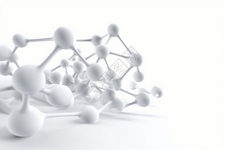 抽象3d分子医学白色背景背景图片