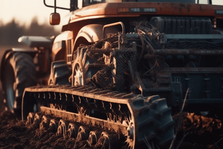 拖拉机耕地农业机器技术设计图片