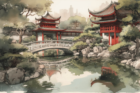 中式园林图片
