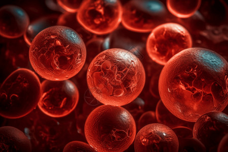 细胞核红细胞微观图插画