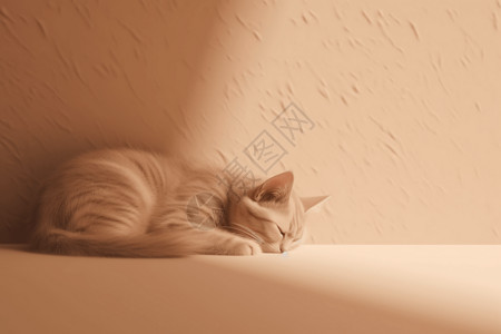 睡觉的黄猫背景图片