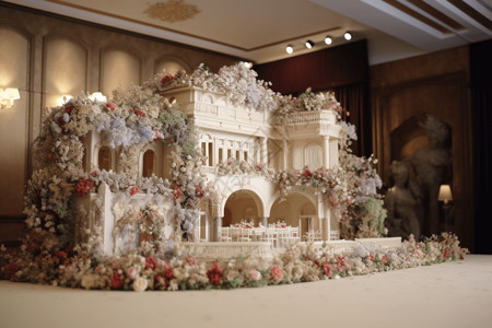 浪漫婚礼大厅的模型图片