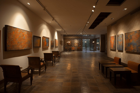 美术展览馆背景图片