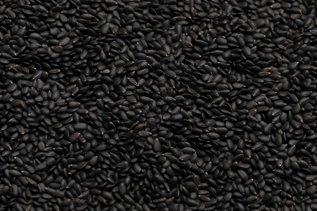 黑芝麻粒食物黑色高清图片