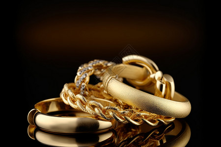 黄金珠宝首饰背景图片