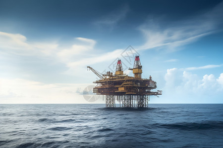 海上工业油气生产图片