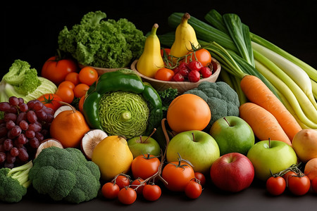 绿色健康水果蔬菜图片