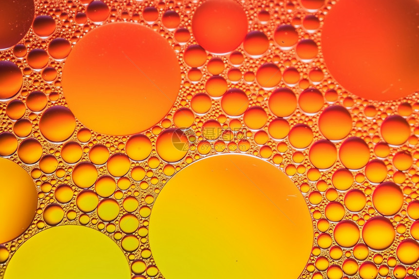抽象黄色橙色气泡纹理图片