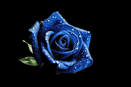 落水蓝色玫瑰背景图片