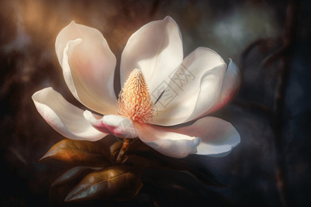 盛开的玉兰花一朵美丽玉兰花设计图片
