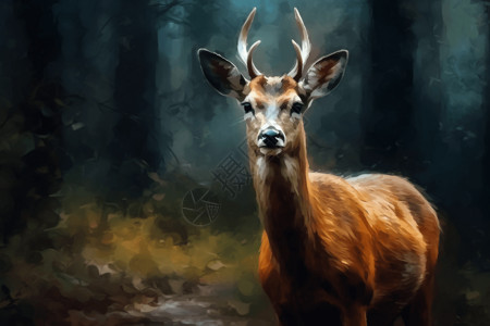 一只温柔的鹿背景图片